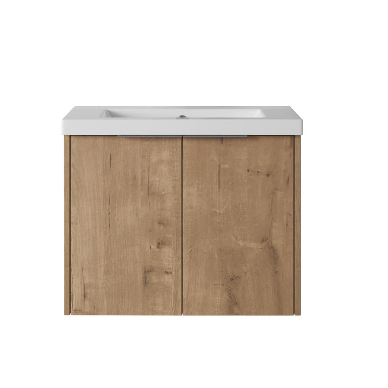 Armoire de salle de bain avec lavabo, Imitation chêne