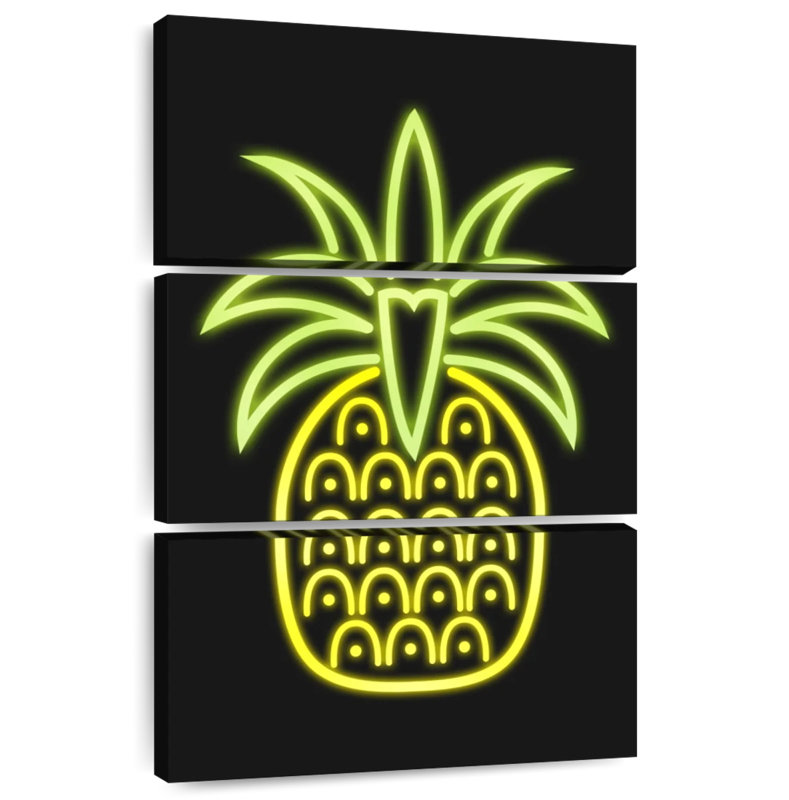 Yarlin Neon Pineapple, 50" H x 32" W