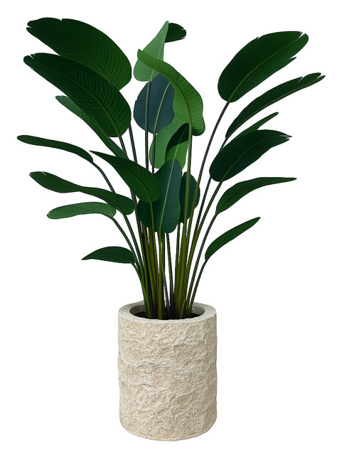 Handmade Engineered Limestone 20" Planter, 24" H x 24" W x 24" D