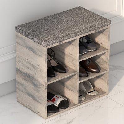 Banc de rangement pour chaussures 5 cubes avec range-chaussures et rangement pour chaussures