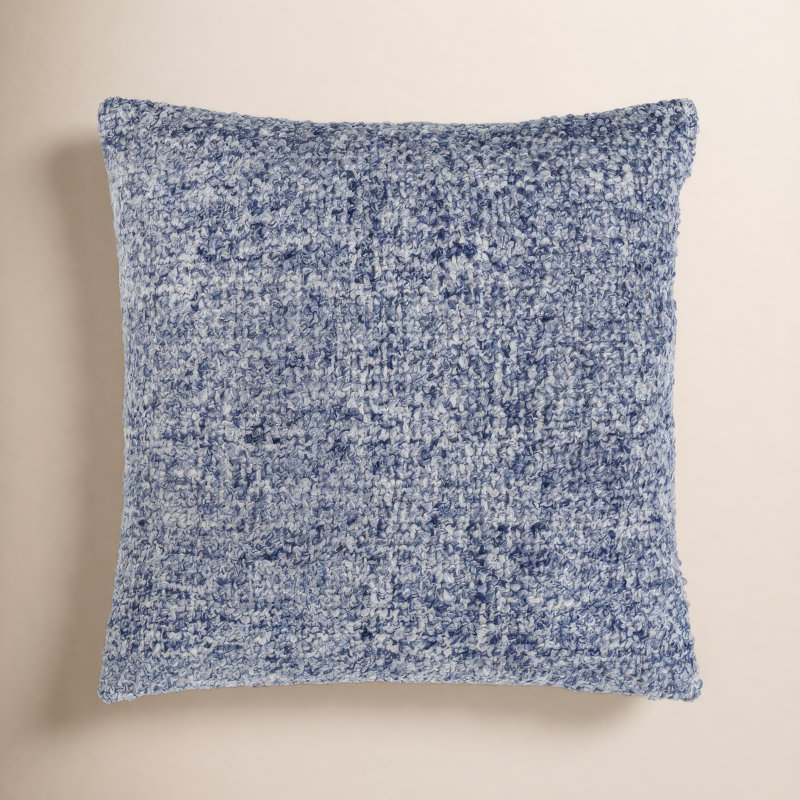 Coussin Tamari, H 18 po x l 18 po, Housse de coussin seulement - sans coussin, Bleu