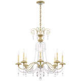 Helenia 8 Light 31.5in x 34in Chandelier in Heirloom Silver with Clear Heritage Handcut Crystals