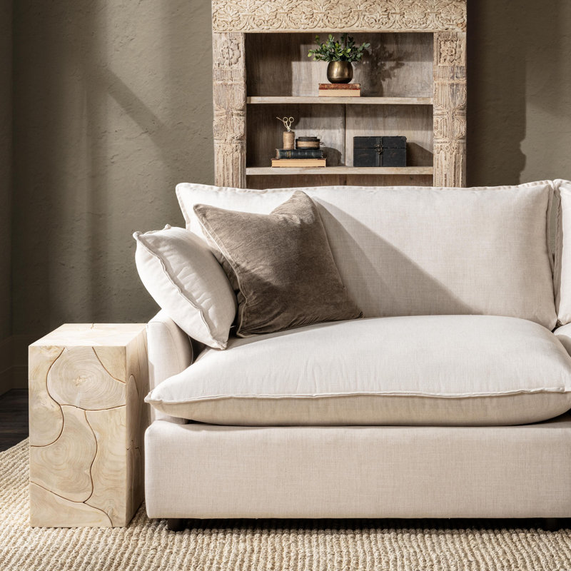 Harriet Pillow Cover & Insert, Brown, Square 22"