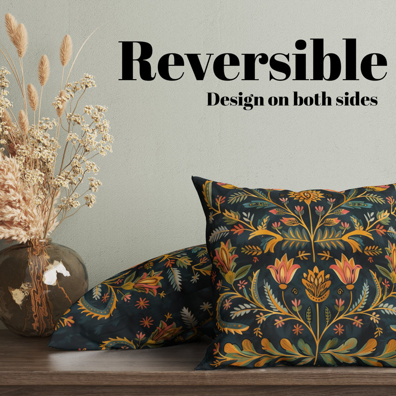 Housse de coussin Cora Folk Maximalist, H 18 po x l 18 po