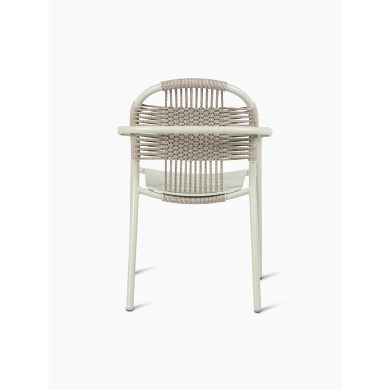 Cleo Outdoor Dining Armchair, Misty Dots, Sage Green