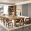 Grande table en bois massif avec tiroirs-862861236