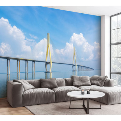 Papier peint adhésif autocollant Sunshine Skyway Bridge Tampa Bay Florida Bridge Over Sea Ocean