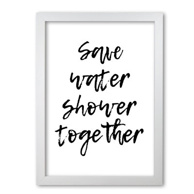 Shower Together 1 Piece Wall Art