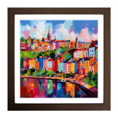 City Of Bristol Fauvism - Single Picture Frame Print on Wood