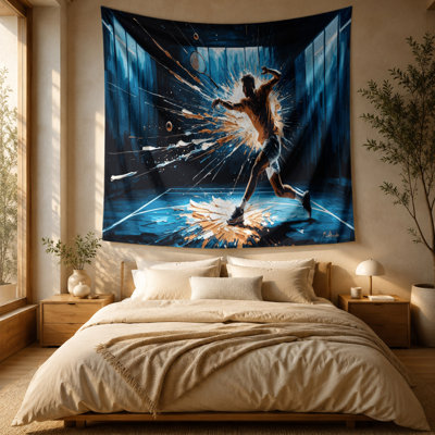 Sports Racquetball Wall Tapestry