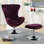 Fauteuil ballon de 28,38 po de largeur avec repose-pieds