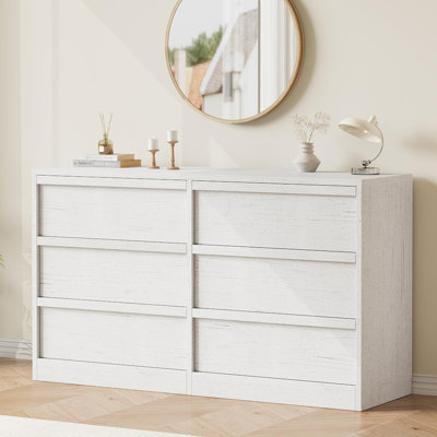 Wide 6/7 Drawer Dresser, Modern Wooden Chest of Drawers with Ample Storage, Bedroom Storage Organizer Cabinet