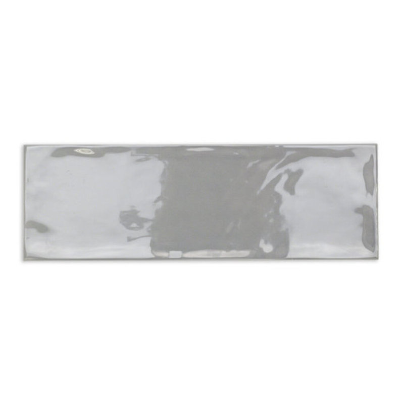 Santa Monica 4x12 Polished Ceramic Subway Tile, Gray