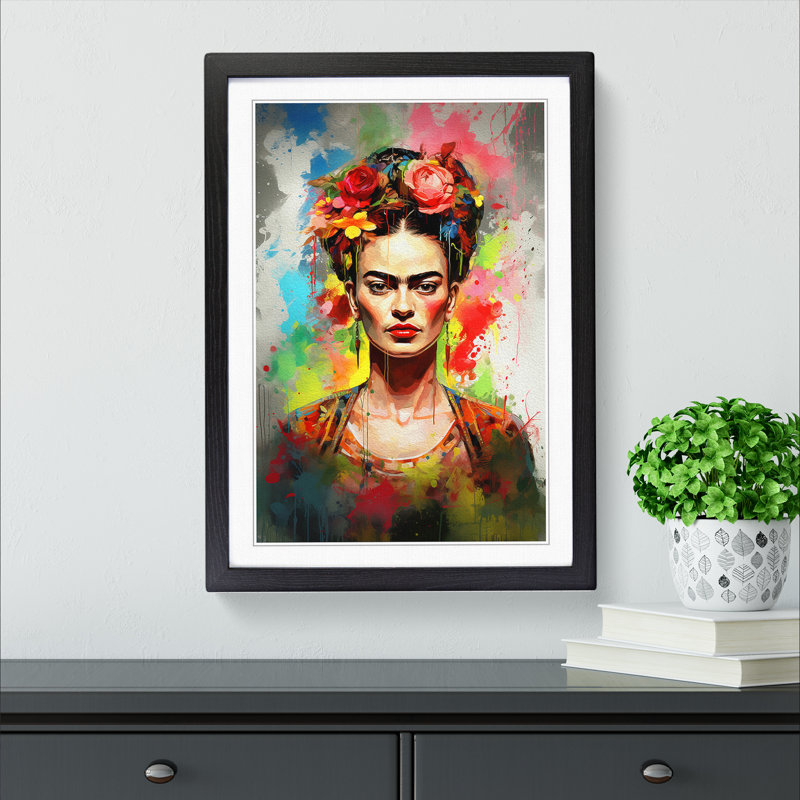 Single Picture Frame Print on Wood, 34cm H x 25cm W, Black Framed