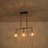 3-light Water Glass Kitchen Island Pendant