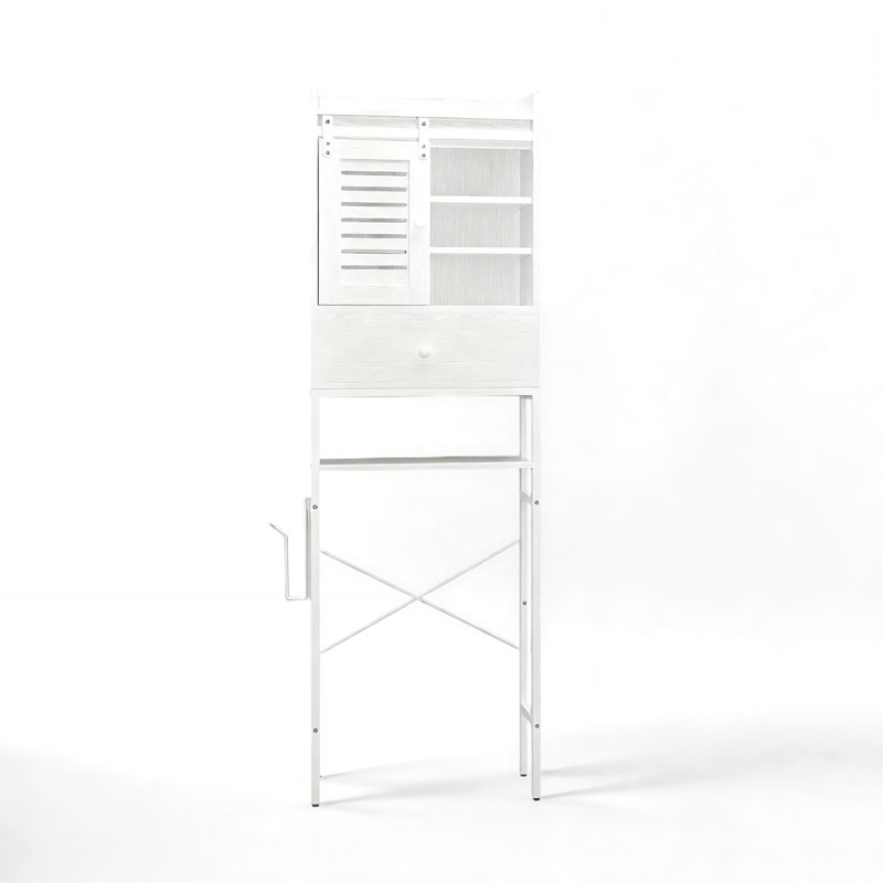Rangement autoportant au-dessus de la toilette, Blanc