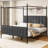 Upholstered Metal Canopy Bed-1280402147-1280402150