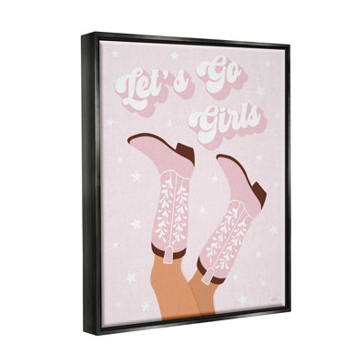 «Let Go Girls Cowgirl», reproduction encadrée sur toile par Natalie Carpentieri
