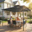 Outsunny 3 x 3 m Gazebo Garden Gazebo w/ 2-Tier Roof, Metal Frame-125043953
