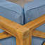Ensemble de canapés modulaires d'extérieur BRAVA X-Back 3 places, bleu