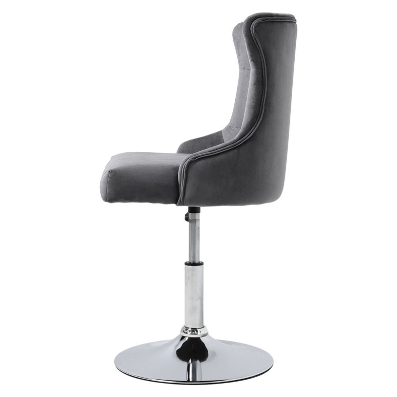 Azjah Swivel Upholstered Adjustable Height Counter Stool with Metal Frame