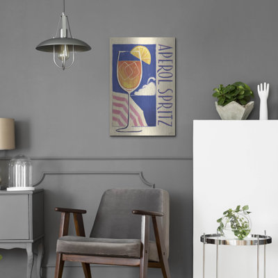 Art mural en métal «Cocktail 1» par Janelle Penner, Winston Porter