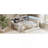 Full Size L-Shaped Wooden Daybed With Desk And Storage Bookcase, Corner Bed With Upholstered Headboard And Under-Bed Drawers And LED Light For For Bedroom Living Room-501690220-501690221