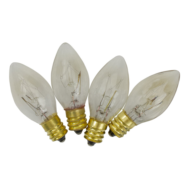 Ampoules incandescentes de rechange transparentes C7 de 2 po C7