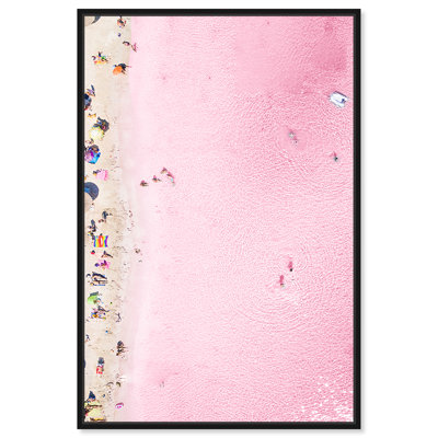 Nautique et plage rose côtière - impression