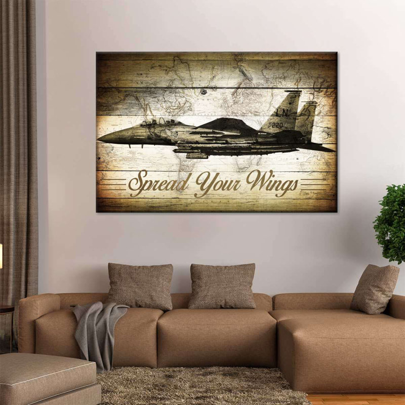 Citation de voyage en bois sur toile, H 45 po x l 30 po x P 1,25 po