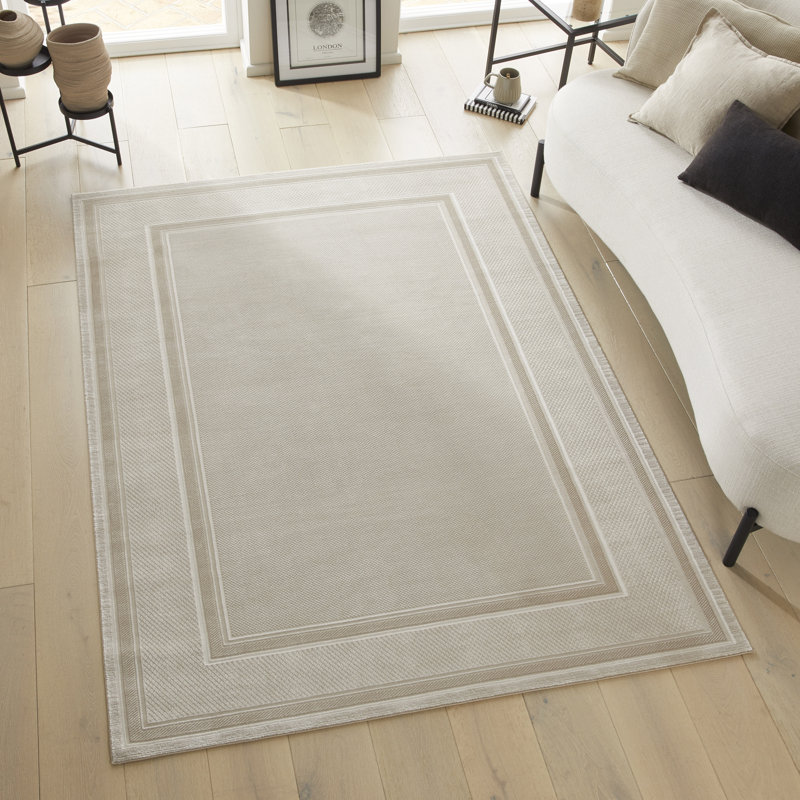 Abstract Cream Beige Area Rug, Rectangle 240 x 300 cm
