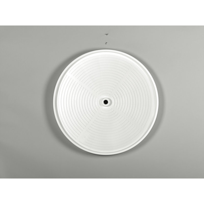 24" White Polymer Full Circle Revolving Lazy Susan