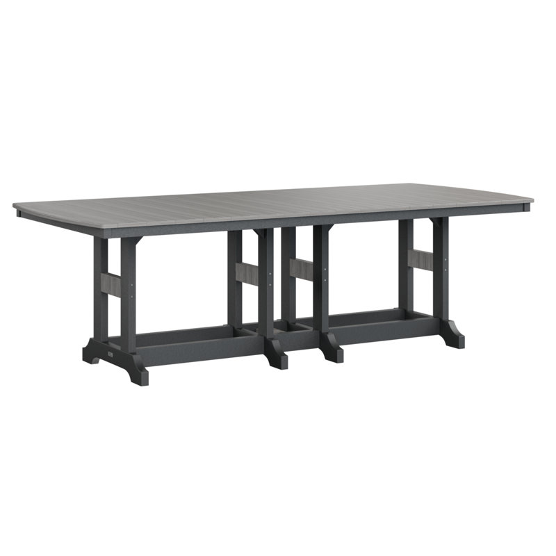 Garden Classic Outdoor Bar Table, Driftwood Gray, Black
