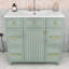 Meuble-lavabo en bois avec lavabo, tiroir de rangement, tablette et portes-914255161-914255164