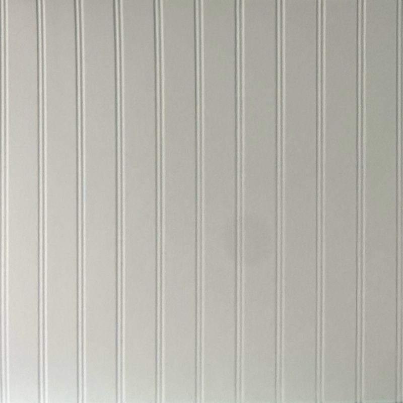 Gloss White Faux Tin Beadboard Wainscoting Panels, 4ft x 8ft, Pack of 3
