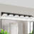Modern Black LED Vanity Light 5-Lights Wall