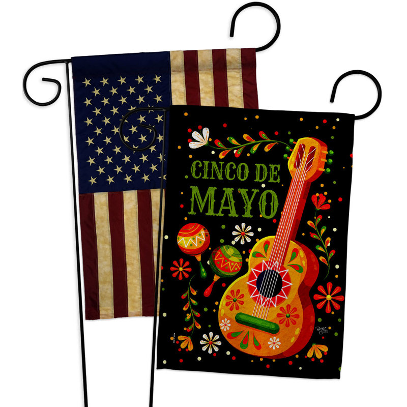 Drapeau de jardin en polyester 40 H x 28 W Celebrate Cinco De Mayo