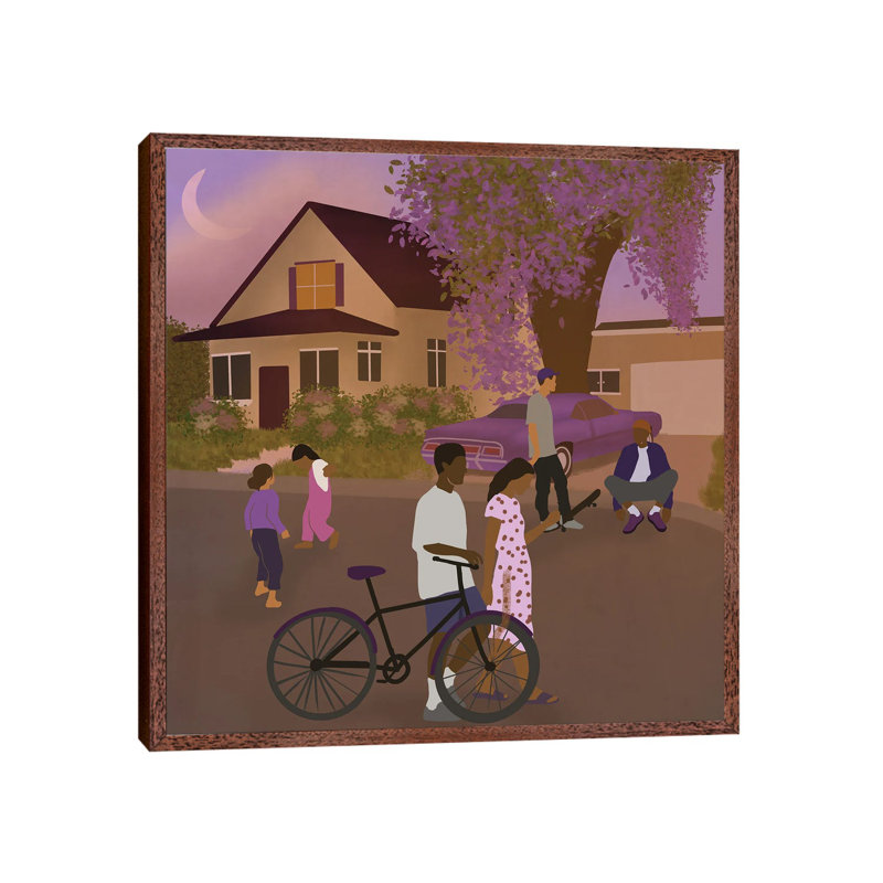 Purple by Sarah Dahir - Gallery-Wrapped Canvas Giclée on Canvas, Classic Wood Framed, 93.98 cm H x 93.98 cm W