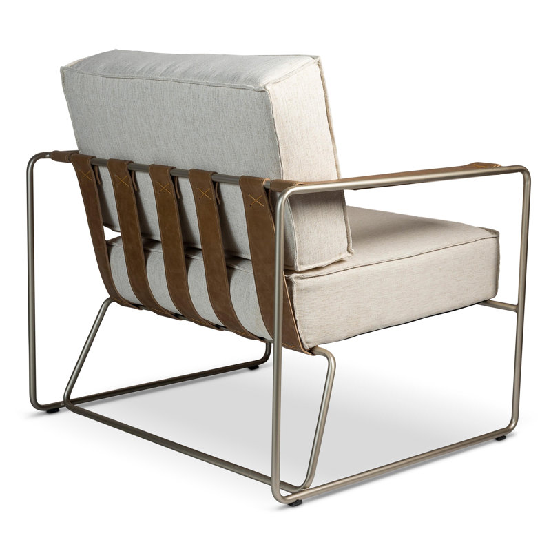 Modern Brazilian Armchair, Medley Ivory Performance Basketweave