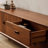 Retro design simple solid wood TV cabinet