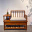 Banc de rangement pour chaussures en bois massif 5 paires