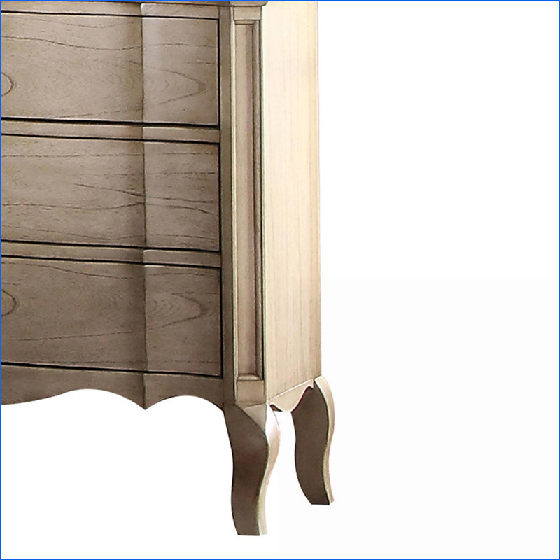 Table de chevet 3 tiroirs Antique Taupe