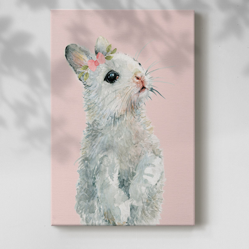 Lapin habillé - Cavas enveloppés de galerie, H 18 po x l 12 po