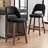 Mid-Century Modern Armless Upholstered Counter Stool-1757312363