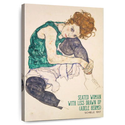 Seated Woman Schiele Exhibition Poster