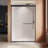 45"-48" W X 72" H Dual Handle Semi-Frameless Bypass Tempered Glass Shower Door In Matte Black-119969359