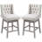 Counter Height Bar Stools Set Of 2, 180 Degree Swivel Barstools, Seat Height Bar Chairs With Solid Wood Footrests And Button Tufted Design-72328554-72328557