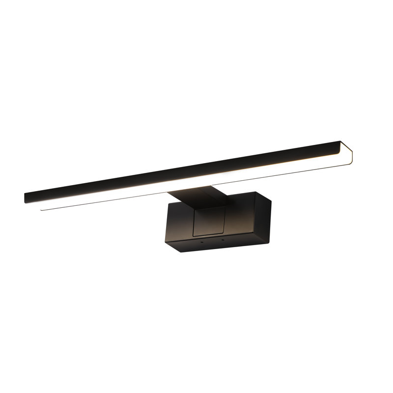 LED bathroom wall light - modern black 8W IP44 waterproof 4000K neutral white for basement kitchen bathroom cabinet
