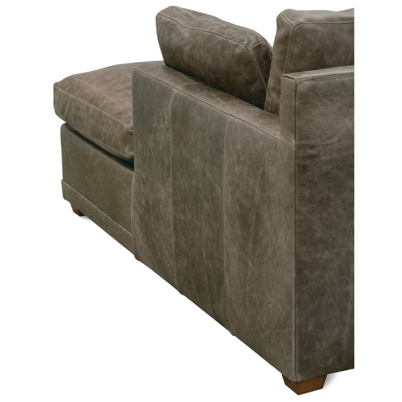 Sylvie 2Piece Leather Sectional, Right Hand Facing