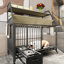 And Iron Pet Cage With Storage - Construction, Beige + Black, 50.31 In. High, 23.57 Wide, 35.83 Deep-816498055